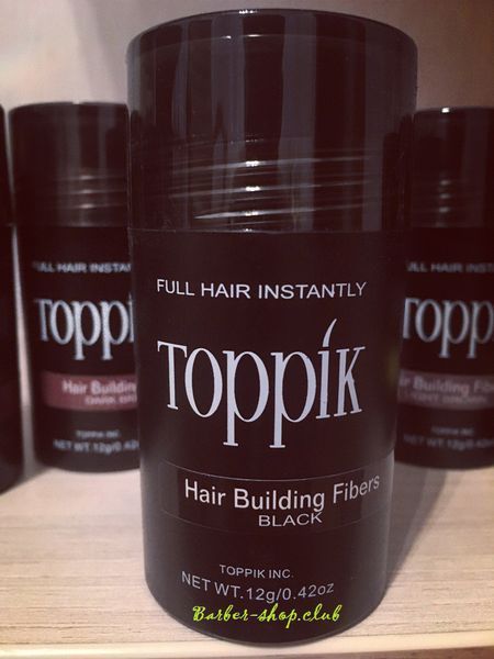 Кератинові мікроволокна для волосся Toppik (Топік) 12 г Чорний toppik black 12 фото