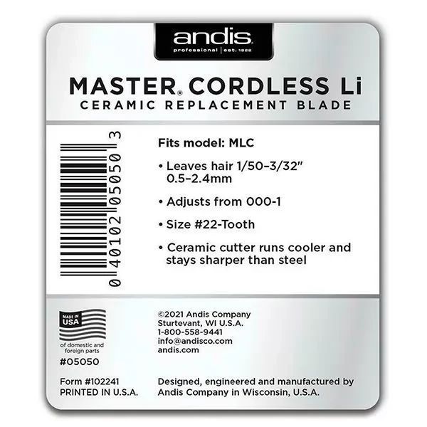 Керамический нож на машинку для стрижки Andis Master Cordless AN 05050 фото