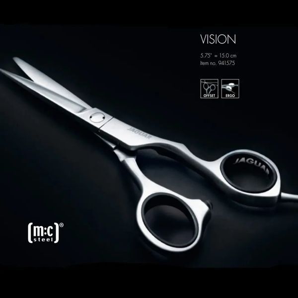Ножиці прямі для стриження Jaguar Black Line Vision MC Steel 5.75 941575 фото