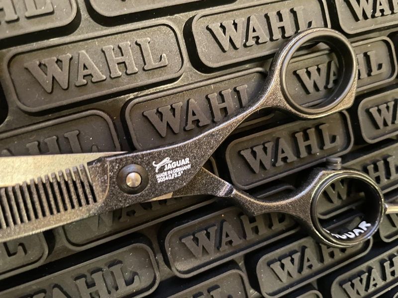 Ножницы филировочные Ягуар (JAGUAR) White Line Pastell plus ES40 Offset lava. Длина 5.50 дюйма 3054-2 фото