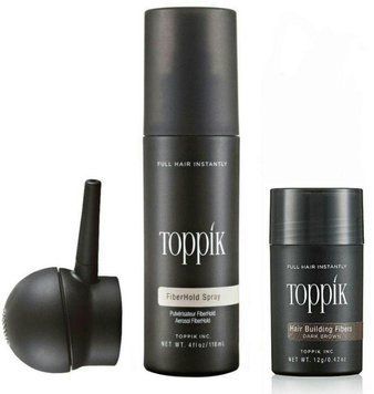 Загусник для волосся Toppik 12 г + Аплікатор + Лак Toppik toppik- set 12 фото