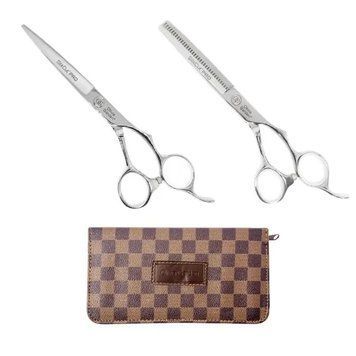 Набор парикмахерских ножниц Olivia Garden Silk Cut Pro размер 5,75 и 6 дюймов И PR-SPST2-CTE57-BCP фото