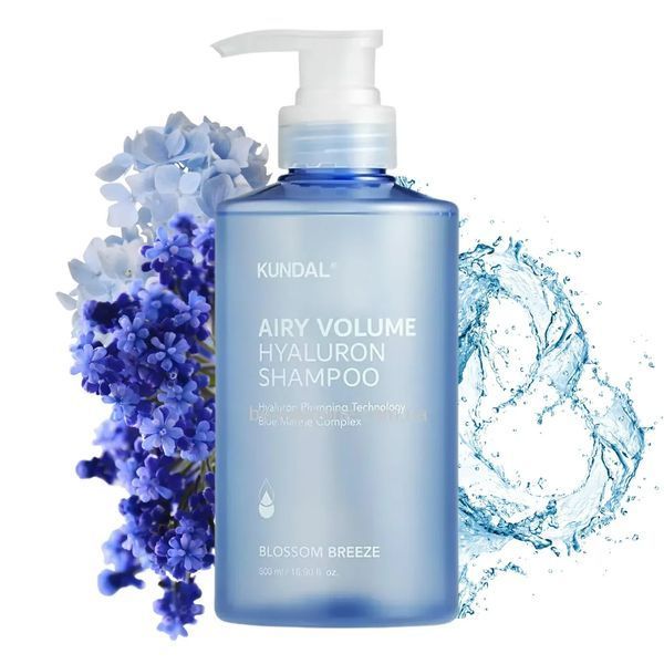 Шампунь зволожувальний Квітковий бриз Kundal Airy Volume Hyaluron Shampoo Blossom Breeze 500 мл 774523 фото