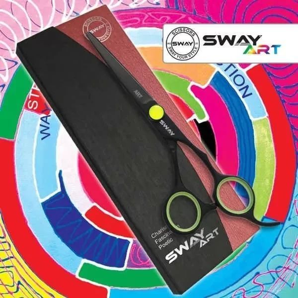 Ножницы для стрижки Sway Art Neon Green 110 30550G. Длина 5,00 14602 фото