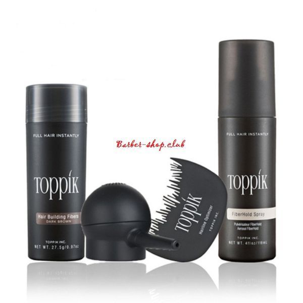 Загущувач для волосся Toppik 27,5 гр + Помпа-Аплікатор Toppik + Лак закріплювач Toppik Набір toppik-applicator-spray фото