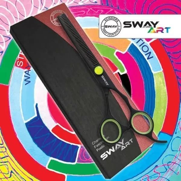 Ножиці філірувальні Sway Art Neon Green. Довжина 6 14608 фото