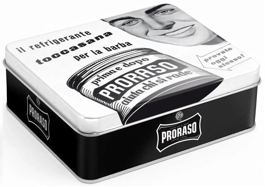 Набір для гоління Proraso Vintage Selection Toccasana в металевій коробці 8004395003600 фото
