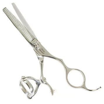 Филировочные ножницы для стрижки волос Olivia Garden SwivelCut 6.35 Japanesse Style + черный футляр на молнии 25299 фото
