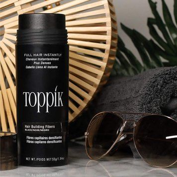 Кератинова пудра-загусник для волосся Toppik чорний (55 грамів, Black) toppik Black 55 фото